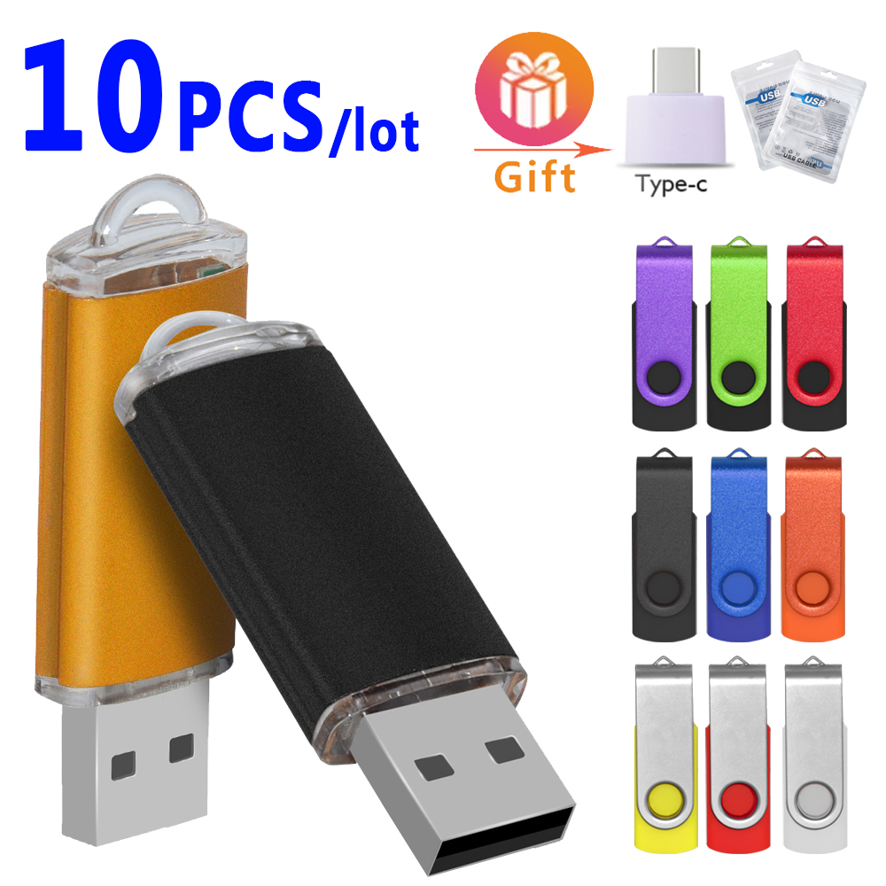 10 개/몫 다채로운 USB 플래시 드라이브 64gb 32gb pendrive 2.0 4gb 8gb 펜 드라이브 사진 무료 맞춤형 usb 스틱